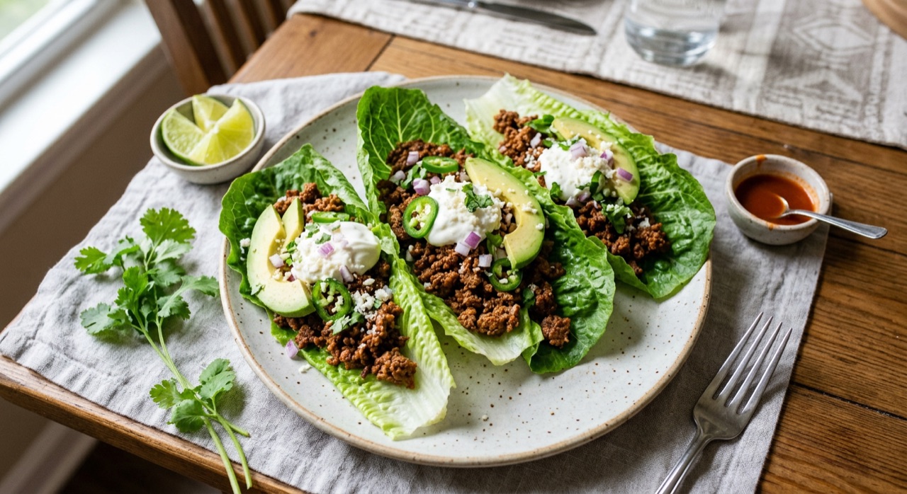 Keto Beef Lettuce Tacos